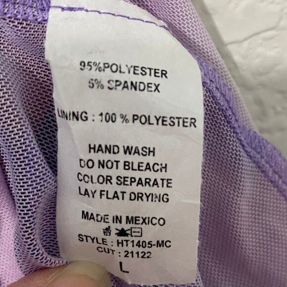 Caution to the Wind Halter Top Womens Size L Purple Pink Mesh Fairy Whimsygoth - Picture 6 of 7